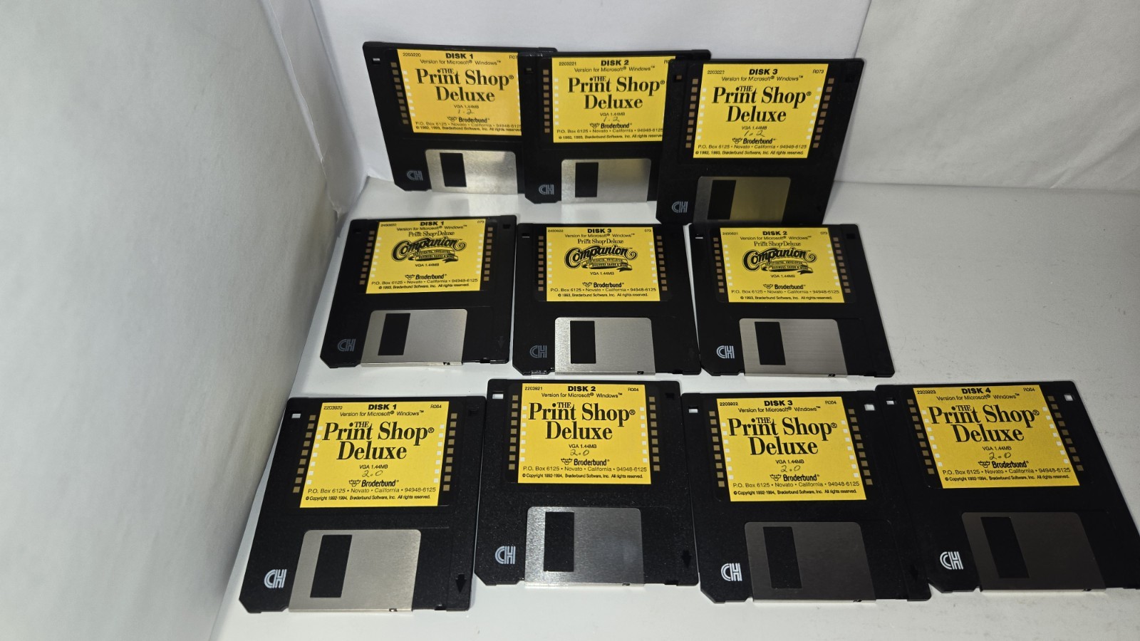 Broderbund The Print Shop Deluxe and Companion 3.5"  floppy disks 1.2, 2.0