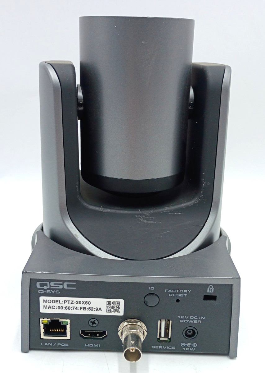 QSC PTZ-20x60 Conference Camera For Q-SYS Platform NO POWER CABLE