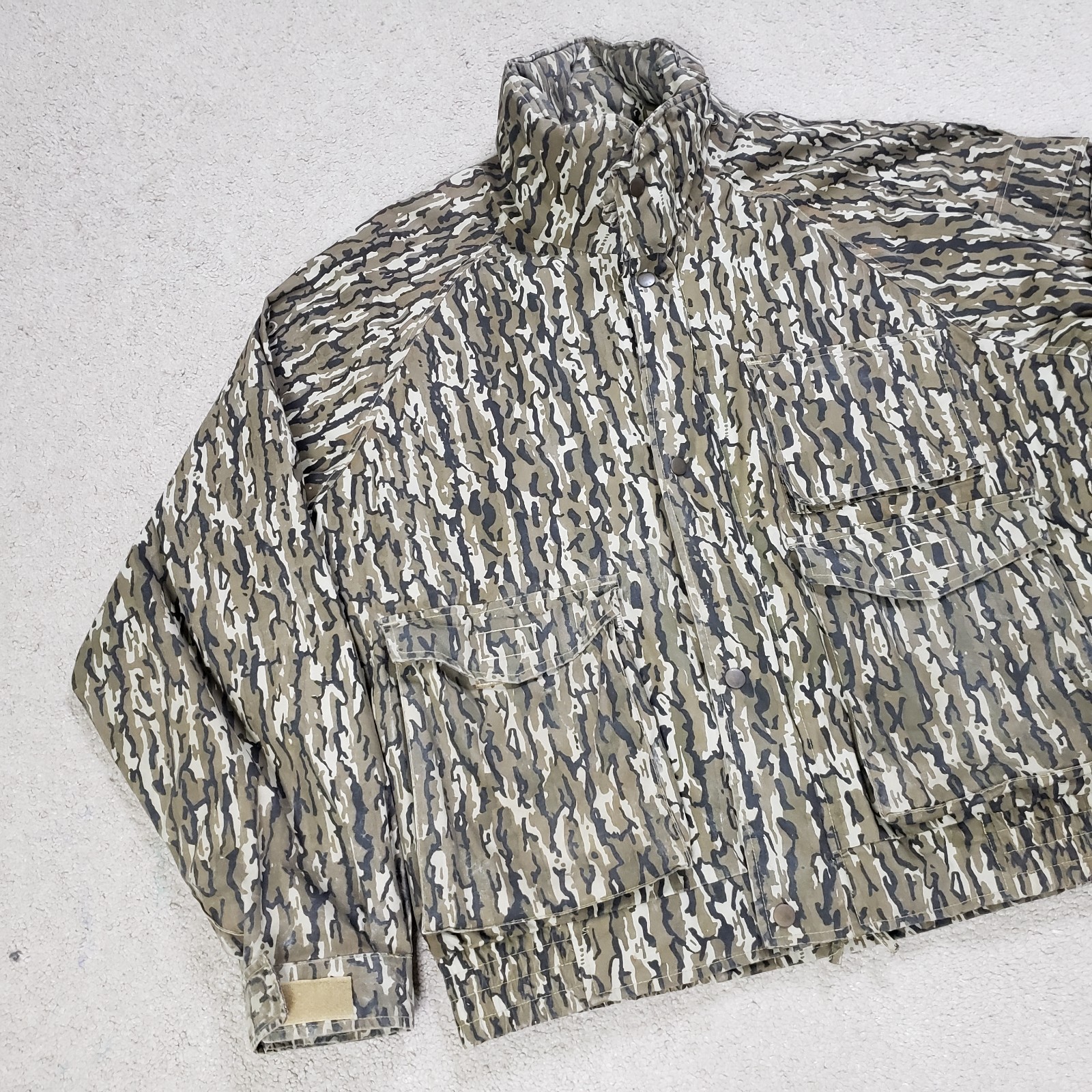 VTG Gamehide Jacket Men L Brown Bottomland Camo Turkey Duck Shell Loops WP-3