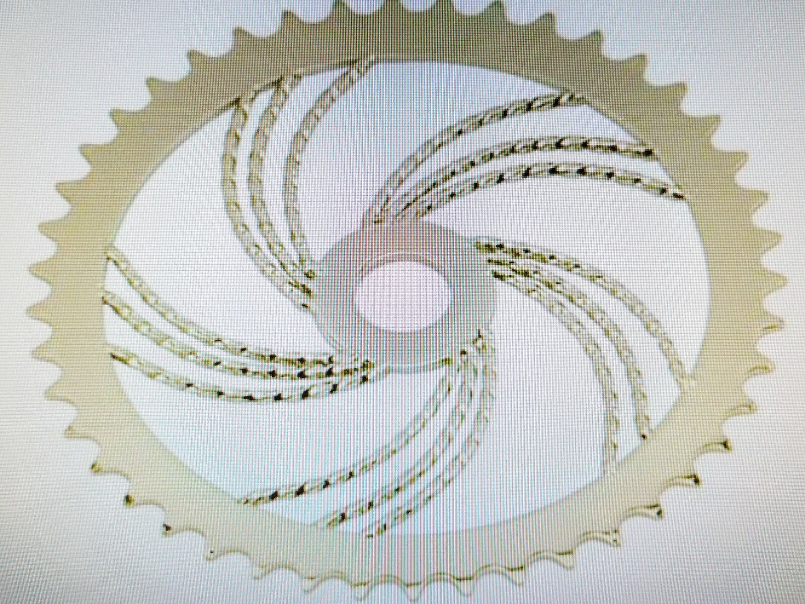 NEW GOLD TRIPLE TWISTED BICYCLE STEEL SPROCKET CHAINRING 1/2 X 1/8 44T CRUISER