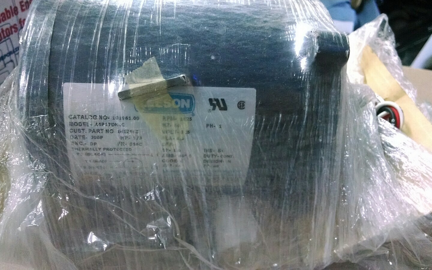 MANITOWOC  MOTOR 76-2680-3 "new" LEESON A4p17dk4b 1/3hp  101961.00