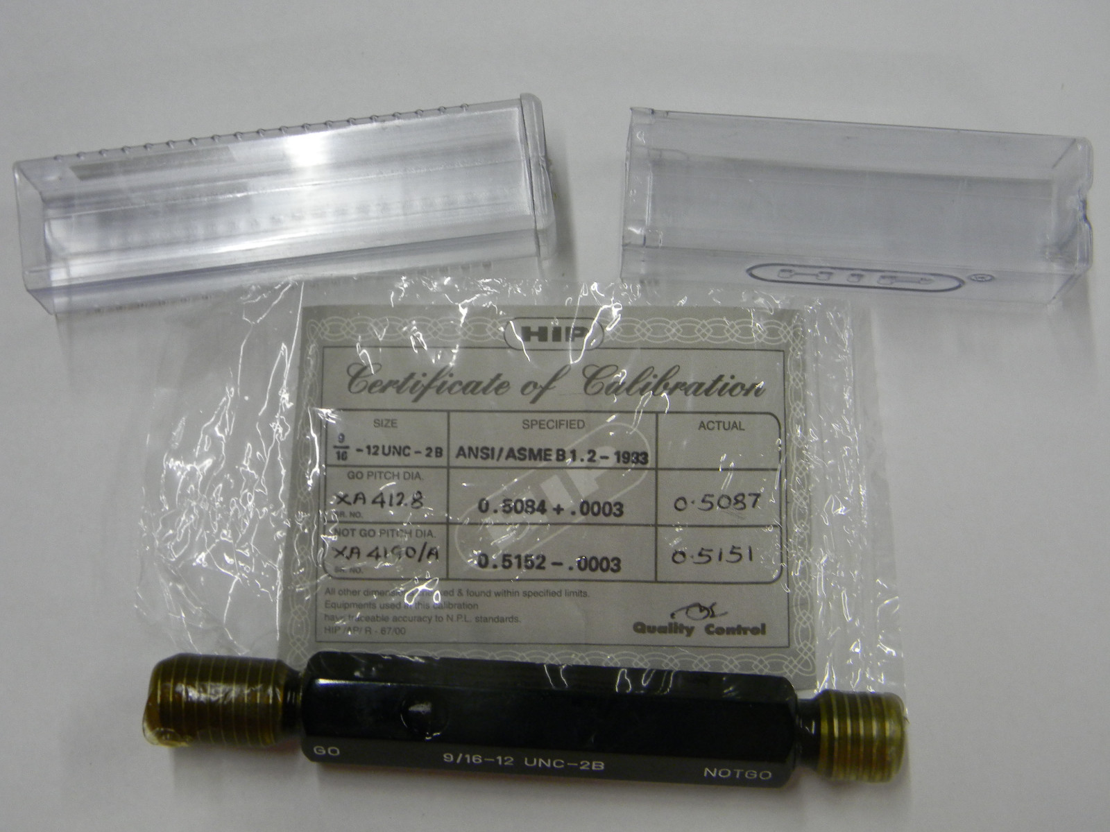 New HIP 9/16-12UNC-2B Go-NoGo Thread Gage   H5