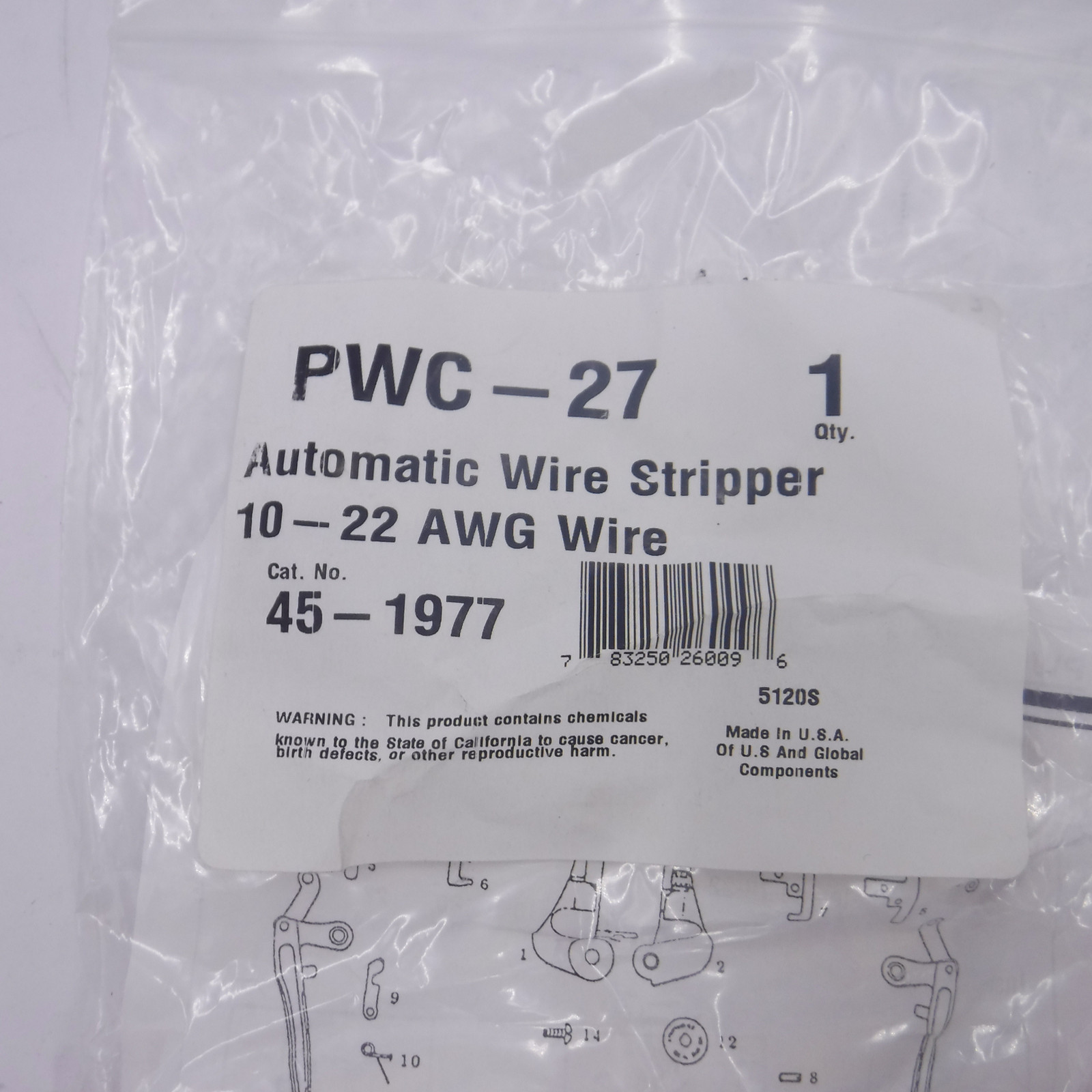 Blue-Point Automatic Wire Stripper For 10-22 AWG Wire PWC-27