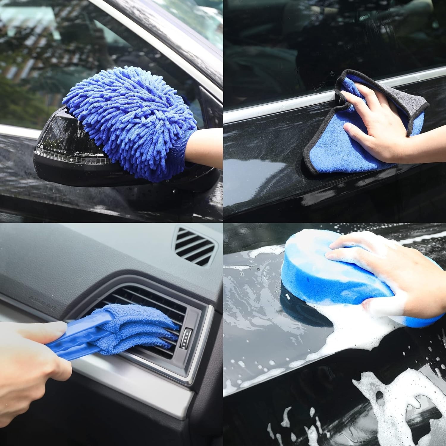 22 pcs Car-Cleaning-Tool-Set Drill not include