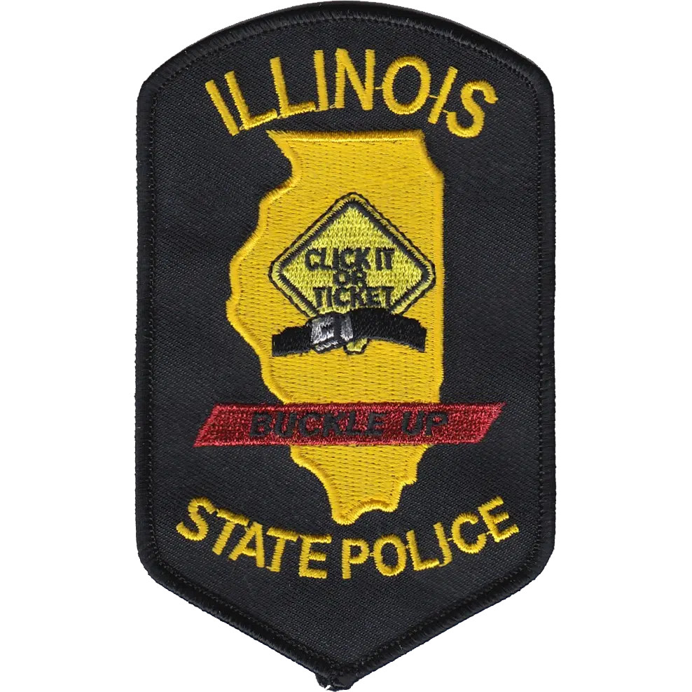 ILLINOIS STATE POLICE SHOULDER PATCH: Click It or Ticket