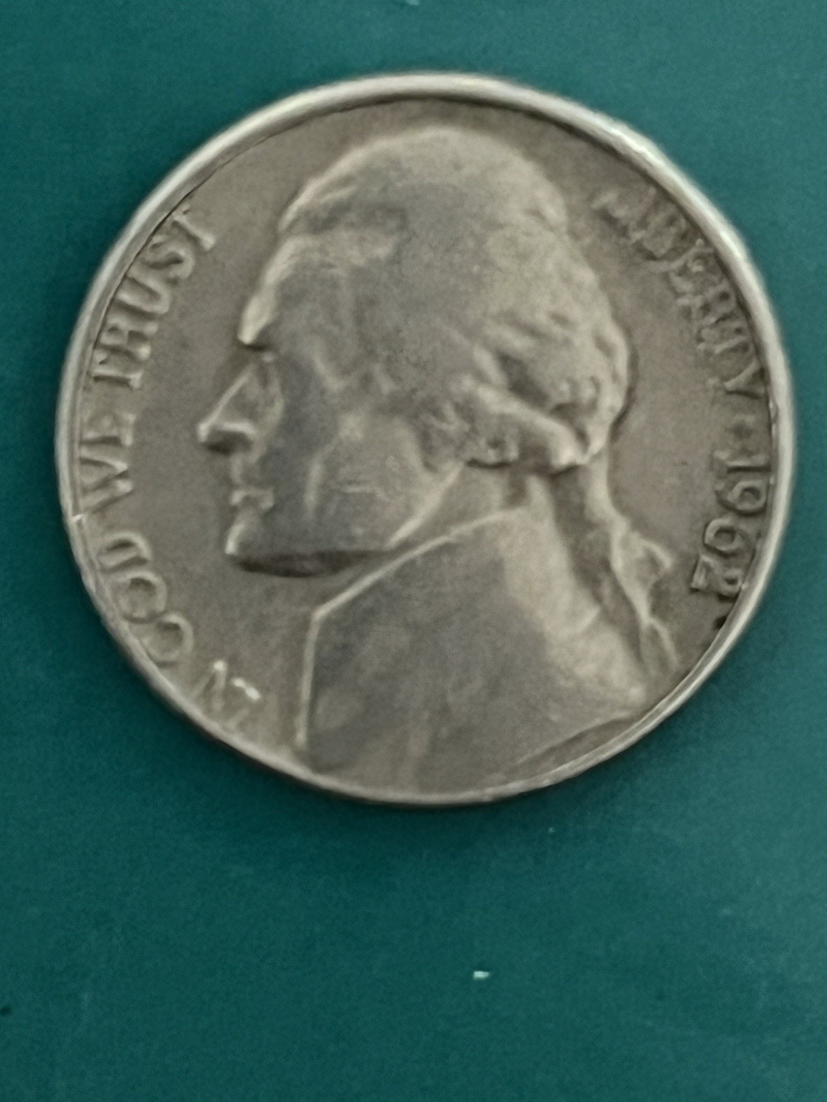 1962 D Jefferson Nickel Error