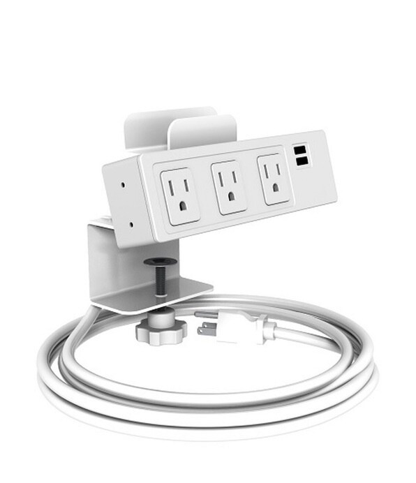 Symmetry Desktop Outlet Power Module/Charger 3 Outlets 2 USB POW-CURRENT-10-WHI