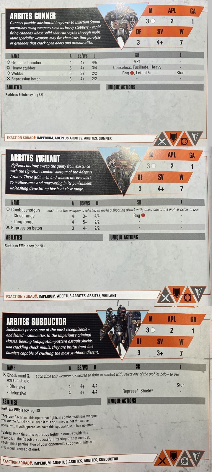Arbites Gunner Webber Subductor Arbites Soulshackle Warhammer 40k - NoS (x1)