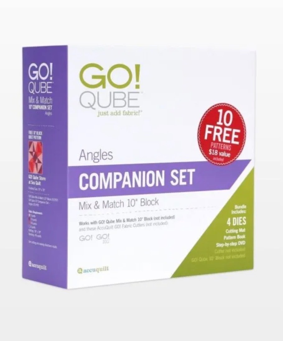 Accuquilt GO! Qube: NEW Mix & Match 10 inch Companion Set:  Angles - Brand New!