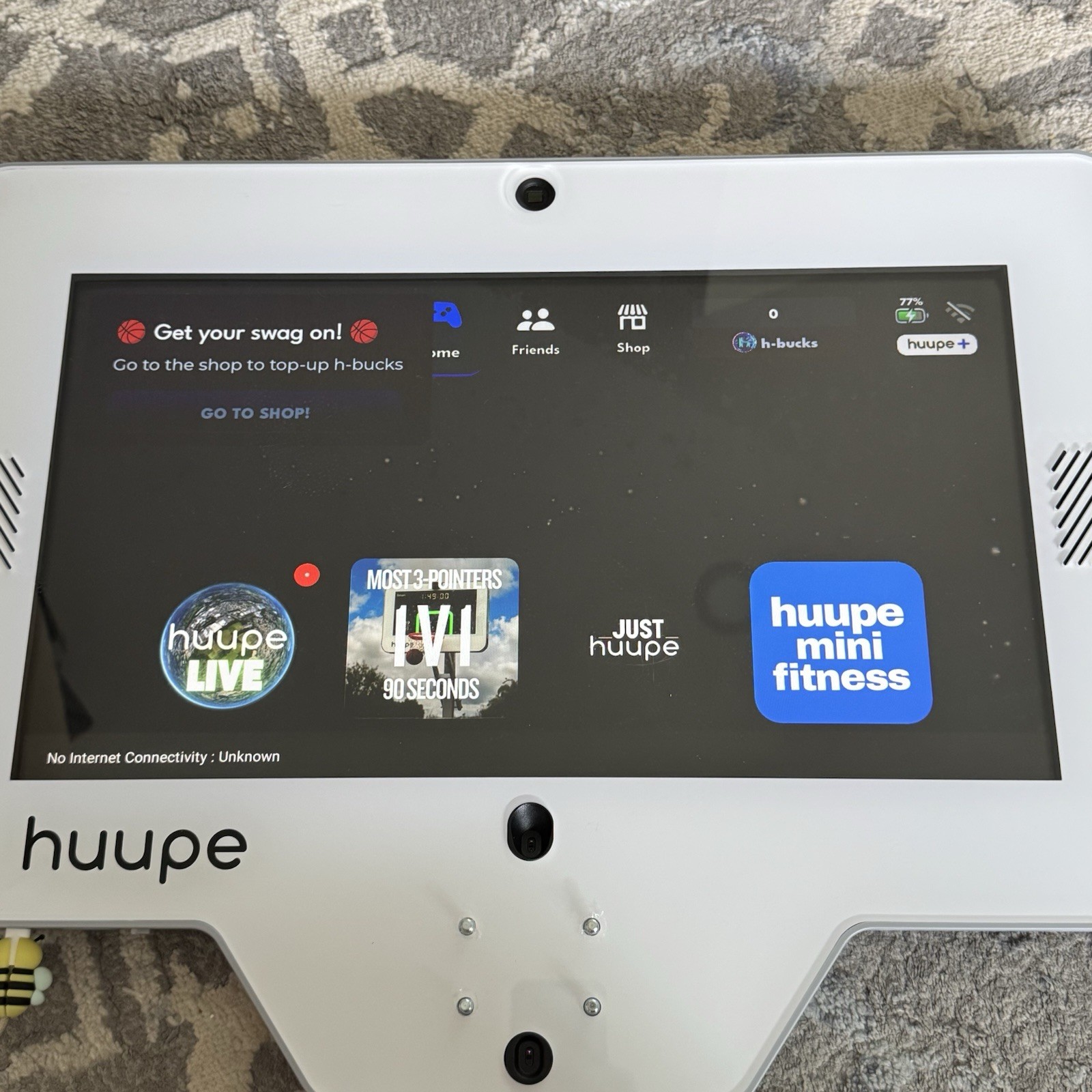 Huupe Mini Pro Pack Smart Hoop White Basketball Training System Missing 1 Ball
