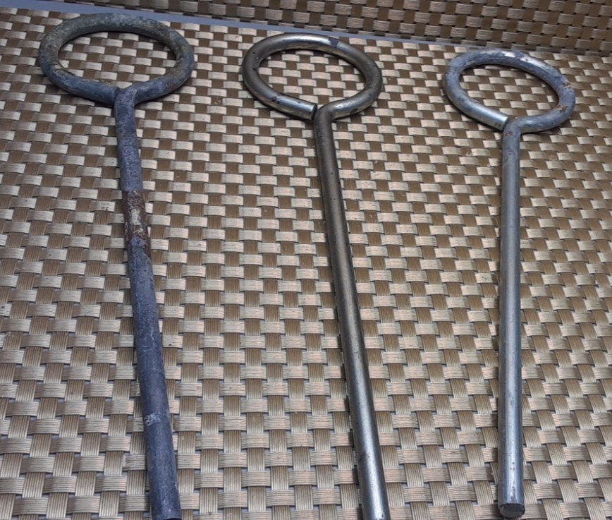 Lot of 3 Metal 10" X  2" diameter  flask support rings/Used