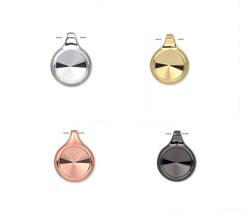 Smooth Rivoli Pendant Setting 25MM Fits 1122 Rivoli Stones 14MM