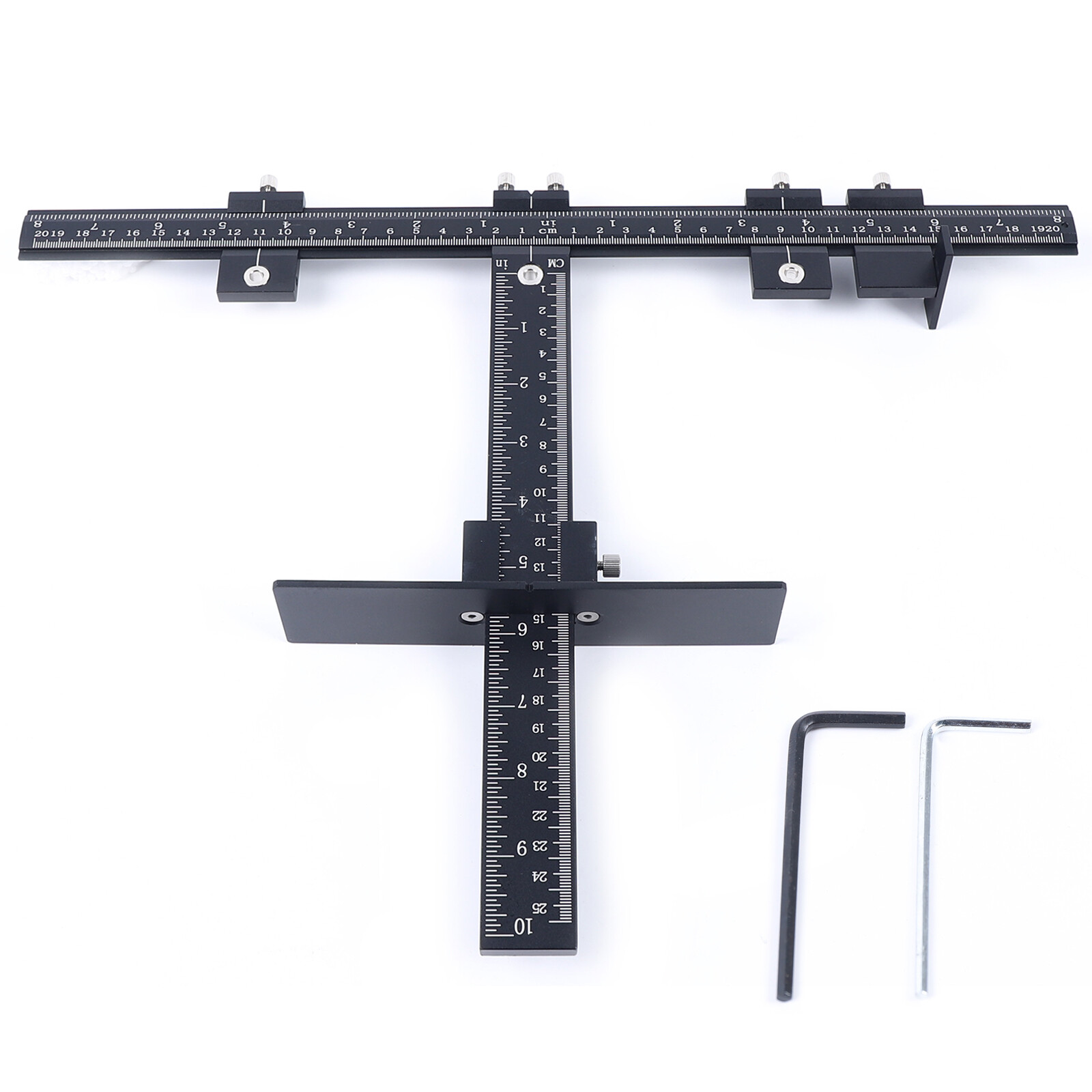 Adjustable Position Ruler Cabinet Hardware Installation Jig Woodworking Tools US
