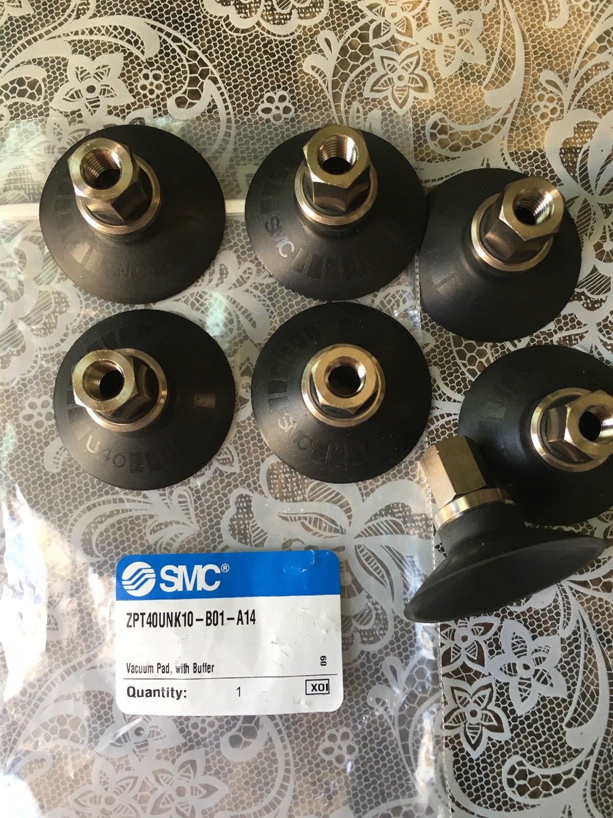 SMC ZPT40UNK10-B5-A14 Vacuum Pad Buffer Vertical Entry10mm Stroke 40mm Pad