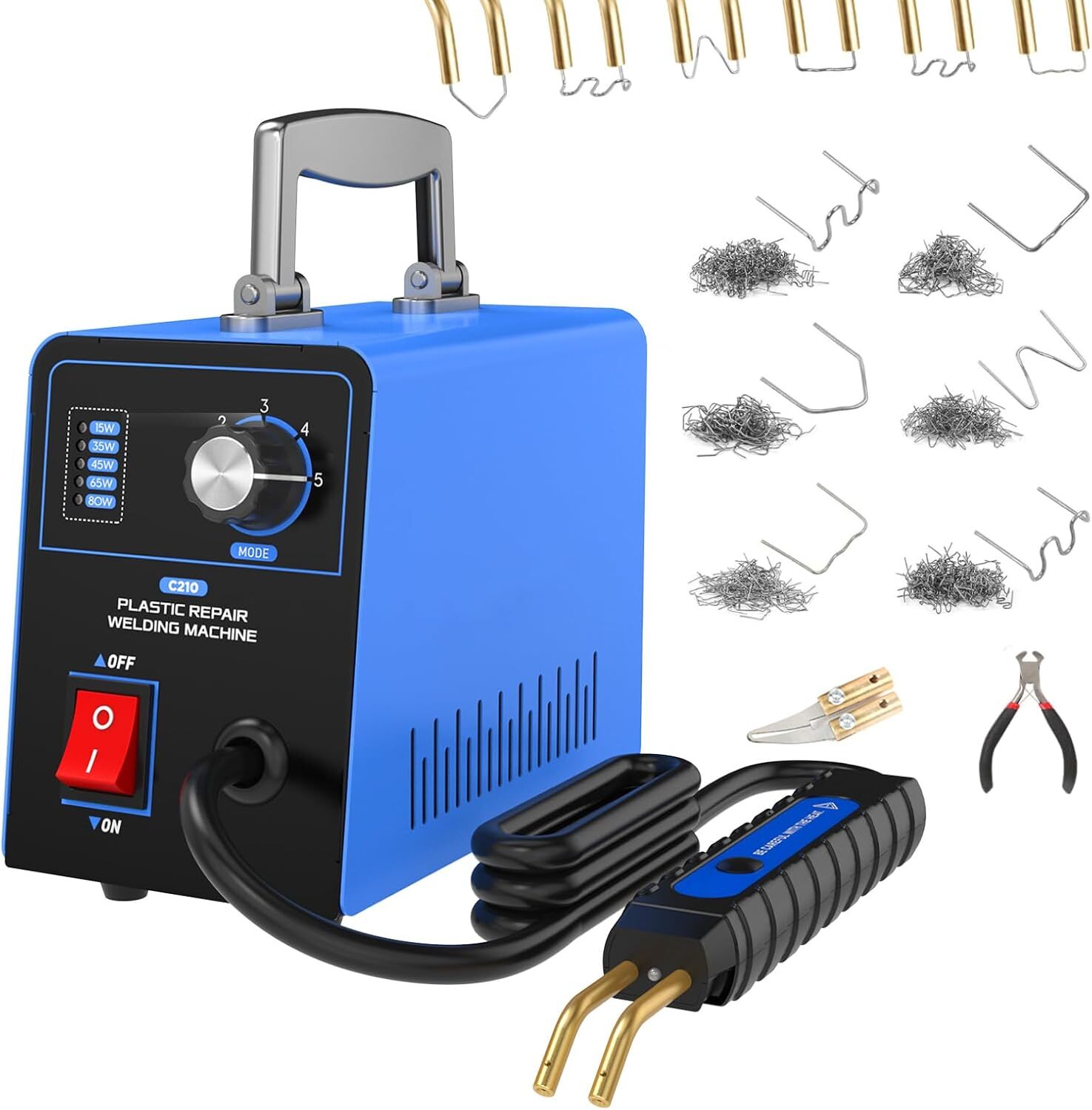 Hot Stapler Plastic Welder Kit 80W Car Bumper Repair Kit Welding Machine UK Plug
