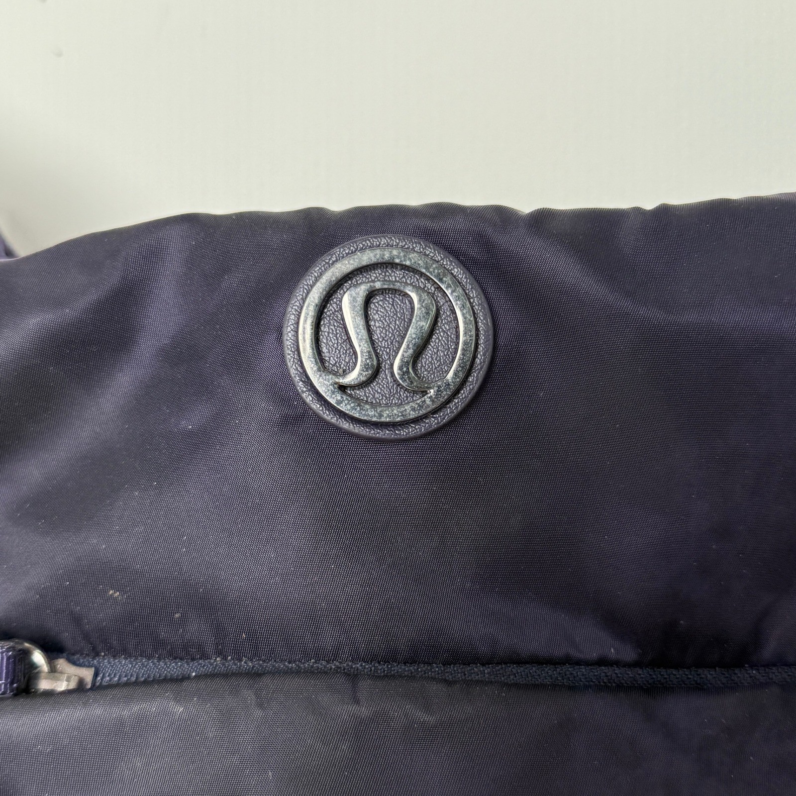 Lululemon Om Duffel Bag Purple Ruched Nylon Gym Travel Tote Yoga Crossbody