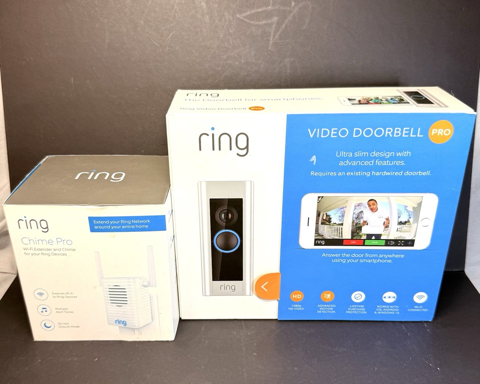 Ring Video Doorbell Pro & Chime Pro WiFi Extender Bundle 1080p HD Brand New