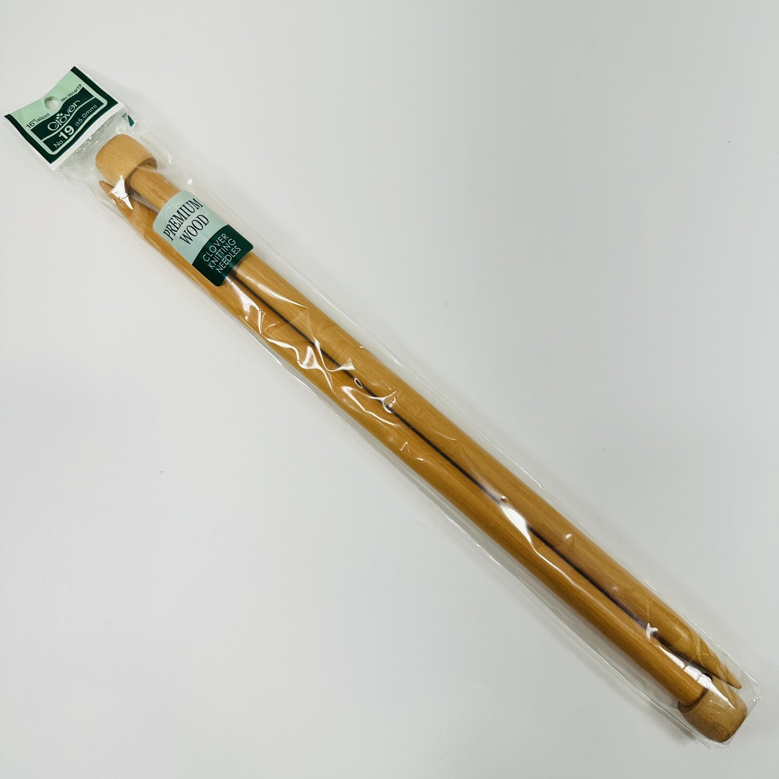 Clover Knitting Needles 16in Premium Wood 3019/19 No.19 15mm Knit Craft Japan