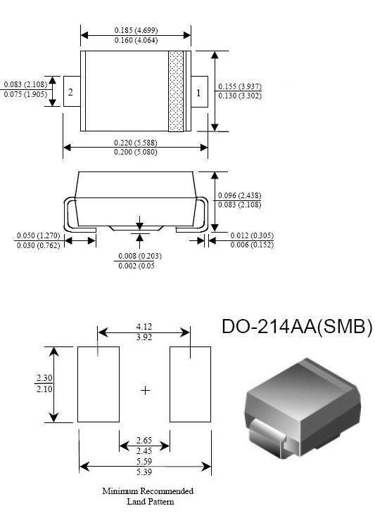 5pcs SR540 SS54 SMB SCHOTTKY RECTIFIERS Diode 40V 5A DO-214AA US