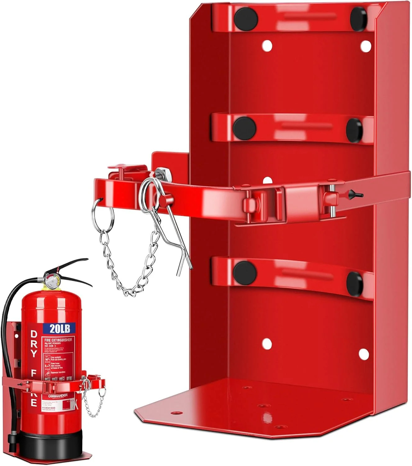 Heavy Duty Vehicle Bracket,Fire Extinguisher Brackets&Mounts-St12 Steel Red, Fit