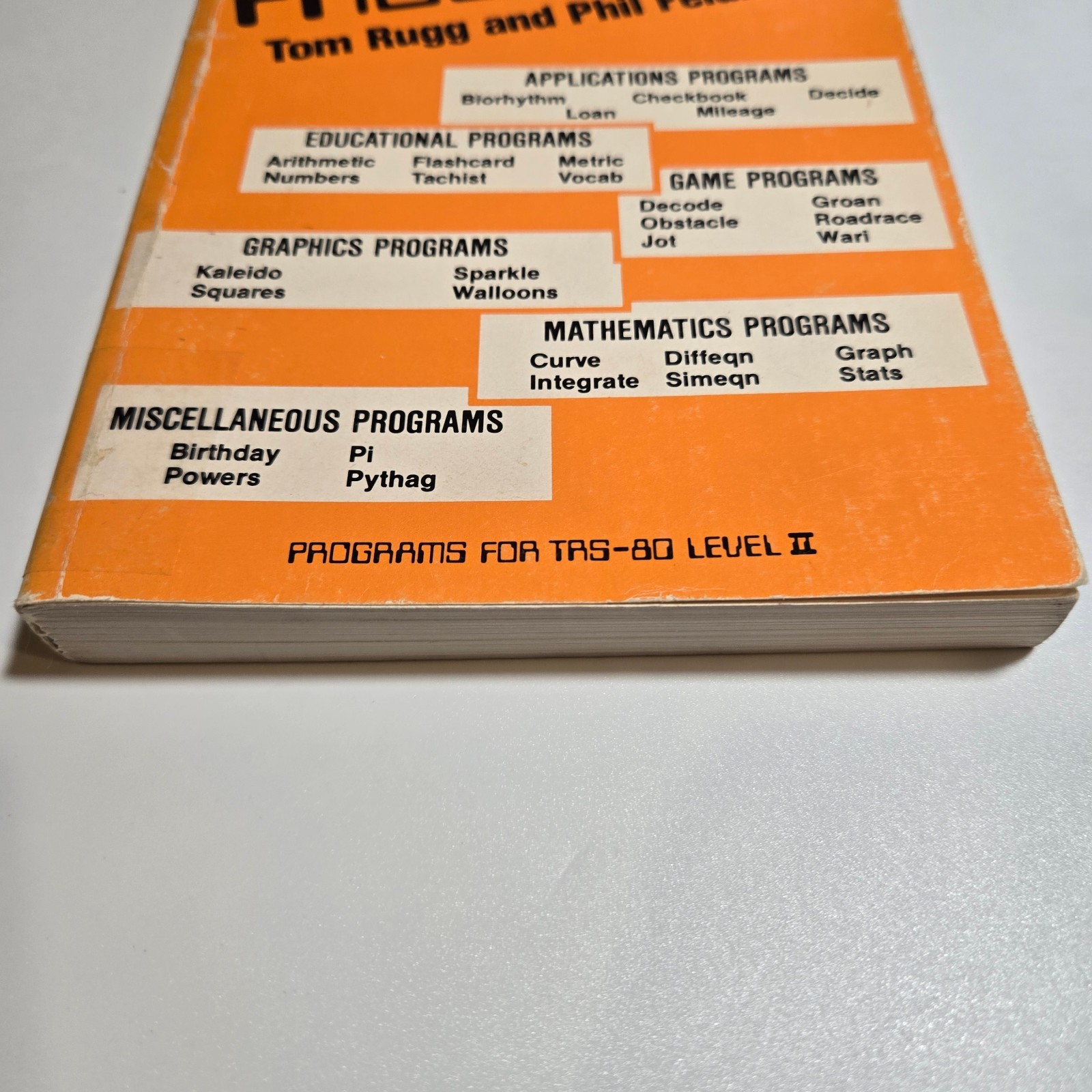 TRS-80 Programs by Tom Rugg & Phil Feldman 1980 1st ed Vintage Computing Ex-Lib
