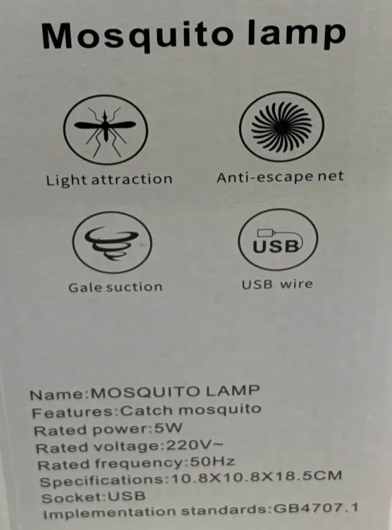 Bug Mosquito Insect Pest Lamp with LED USB Powered