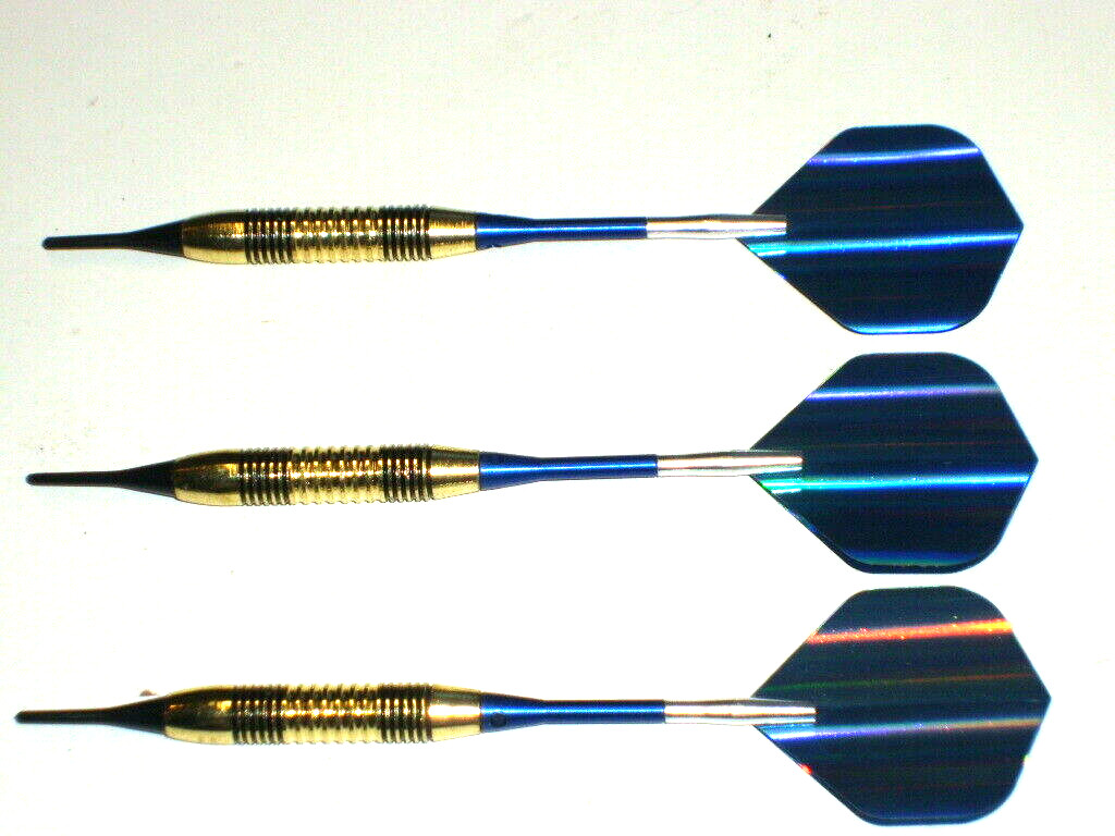 Soft Tip Darts, New 16 Gram Plated, Aluminum Spinning Shafts #3419