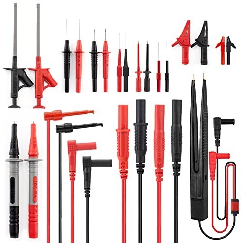 23PCS Multimeter Test Leads Kit - Precision Probes, Alligator Clips & Test Hooks