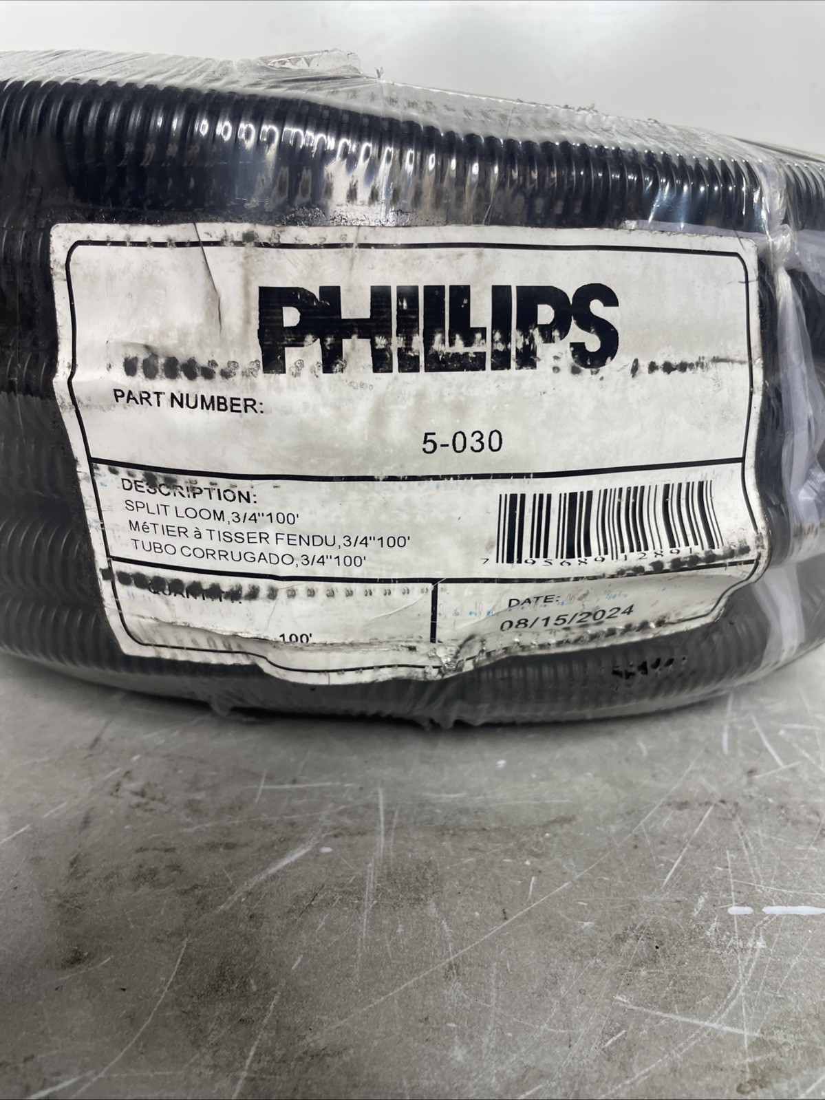 phillips 5-030 split loom 3-4”x100’