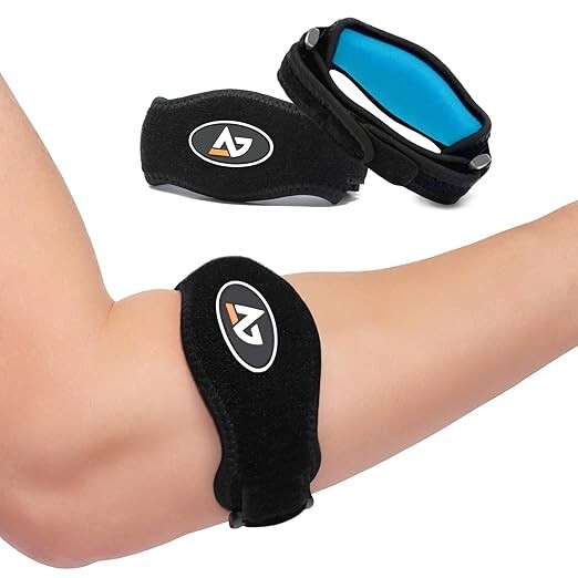 2 pack Tennis Elbow Brace for Tendonitis, Forearm Brace Support Band Elbow Strap