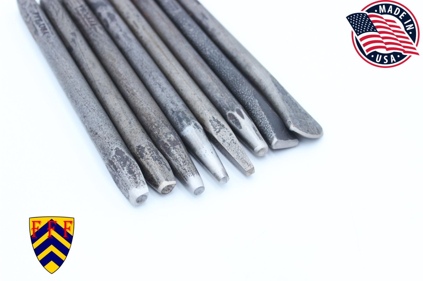 Fiery Furnace Blacksmith 8-Piece Punch & Chisel set - MADE IN THE USA
