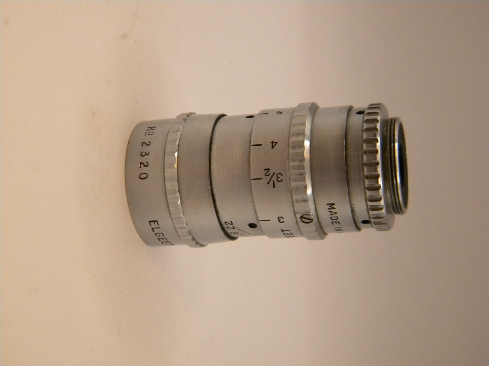 Elgeet Microscope Objective 2535, 1.5 Inch f: 2.5 Cine-Tel