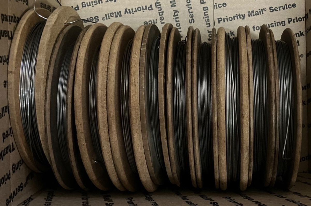 Lot of Piano Wire String Rolls - Various Gauges