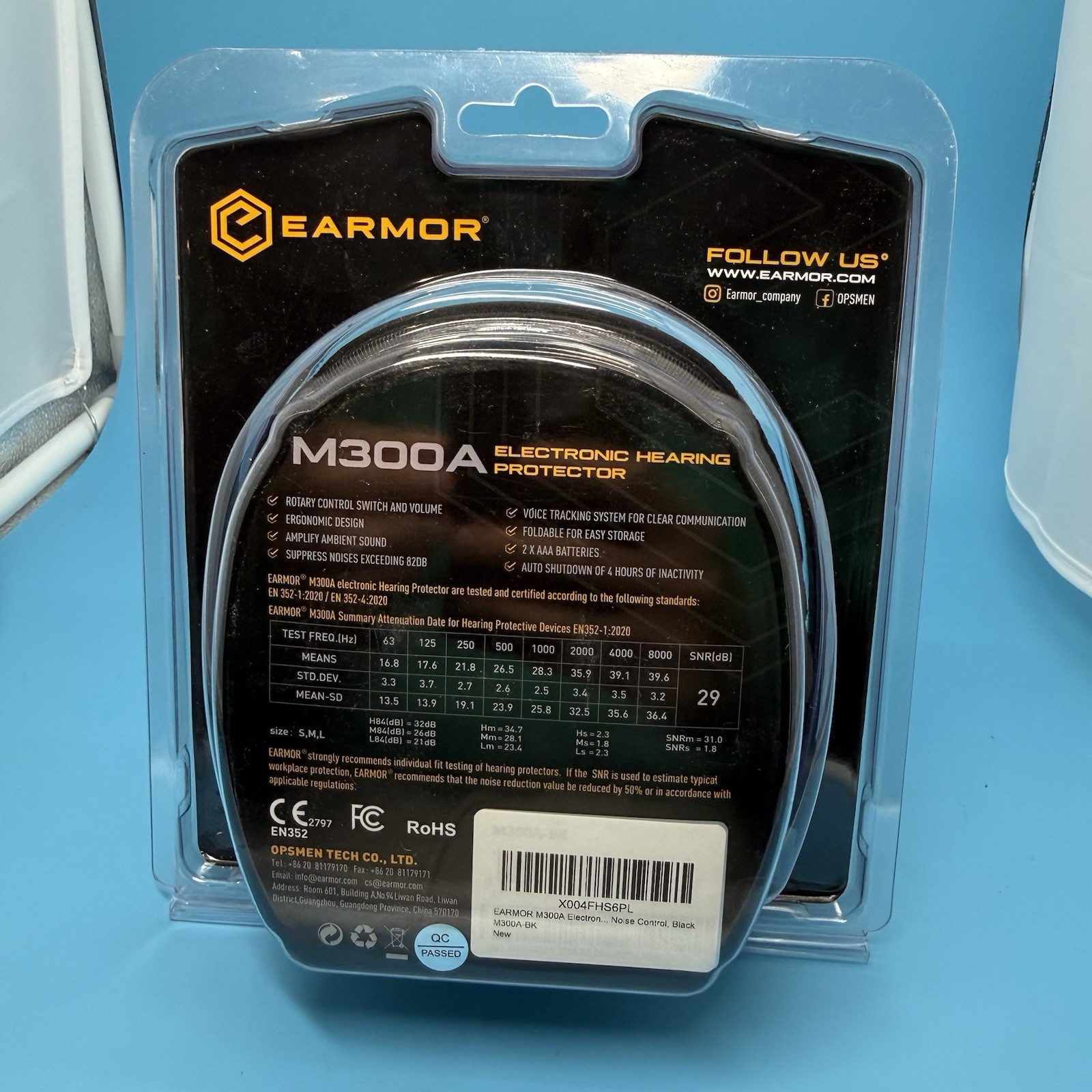 EARMOR M300A Electronic Hearing Protector - Foliage Green - Tactical Shooting
