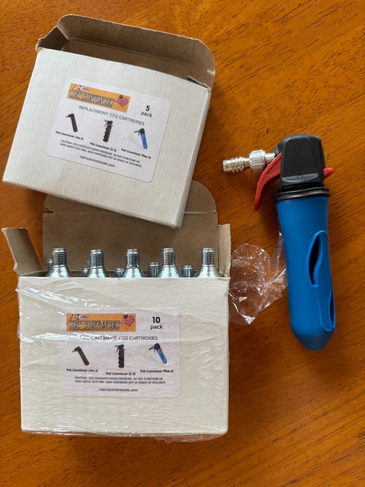 Pet Convincer - Dog Training Device - with 13 CO2 cartridges - TESTED, WORKS!