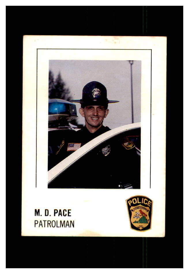 MARTINSVILLE VIRGINIA RARE 1986 POLICE DEPARTMENT CARD #23 M.D. PACE