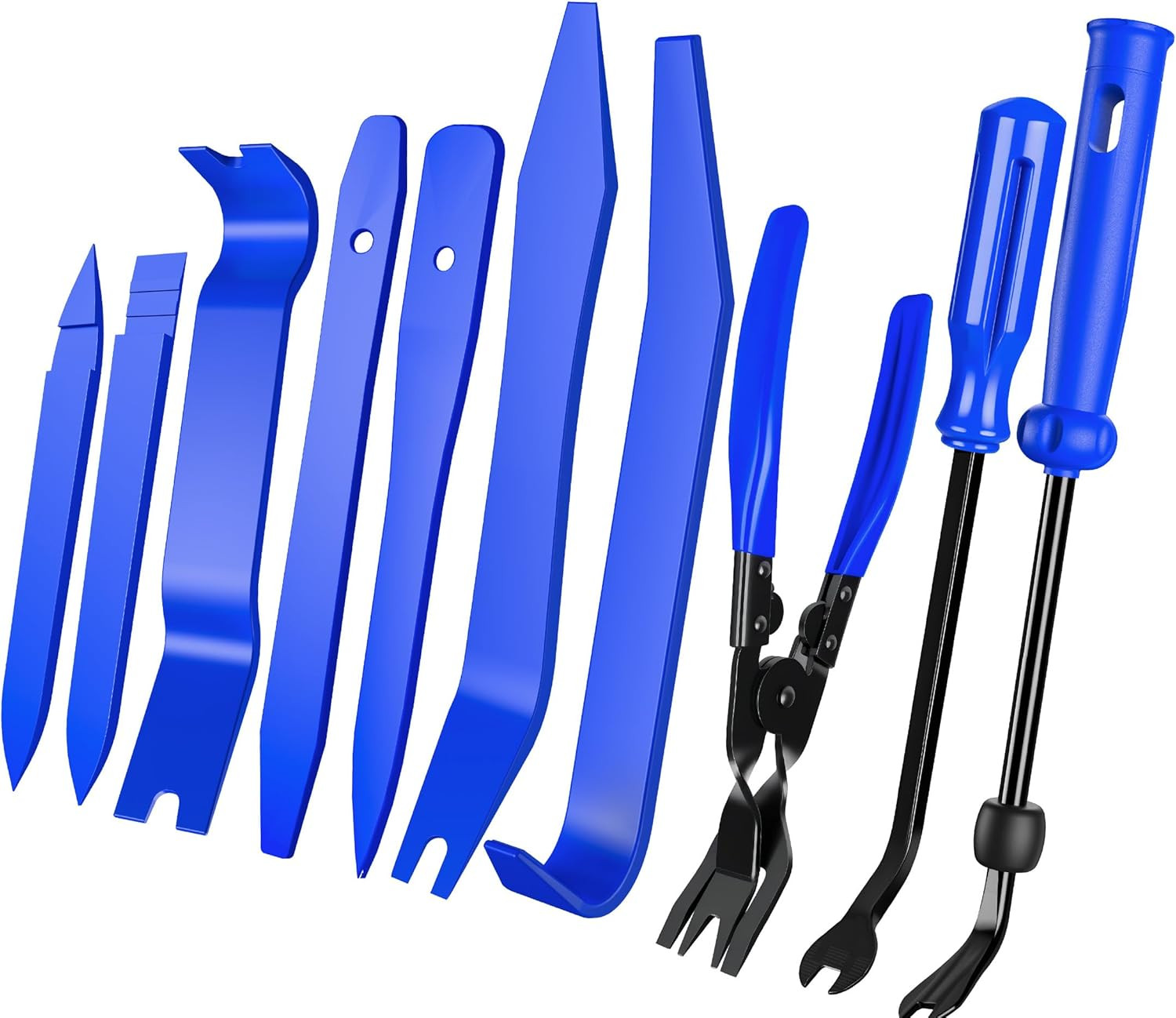 10 Pcs Car Trim Removal Tool Kit with Non-Scratch Plastic Pry Tool and Auto Clip
