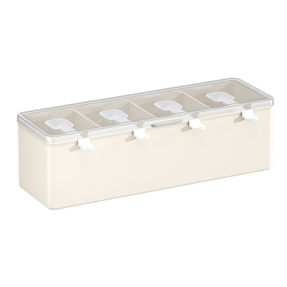 Condiment Organizer with Ice Section and 4 Removable Lidded Containers 26x8x8cm