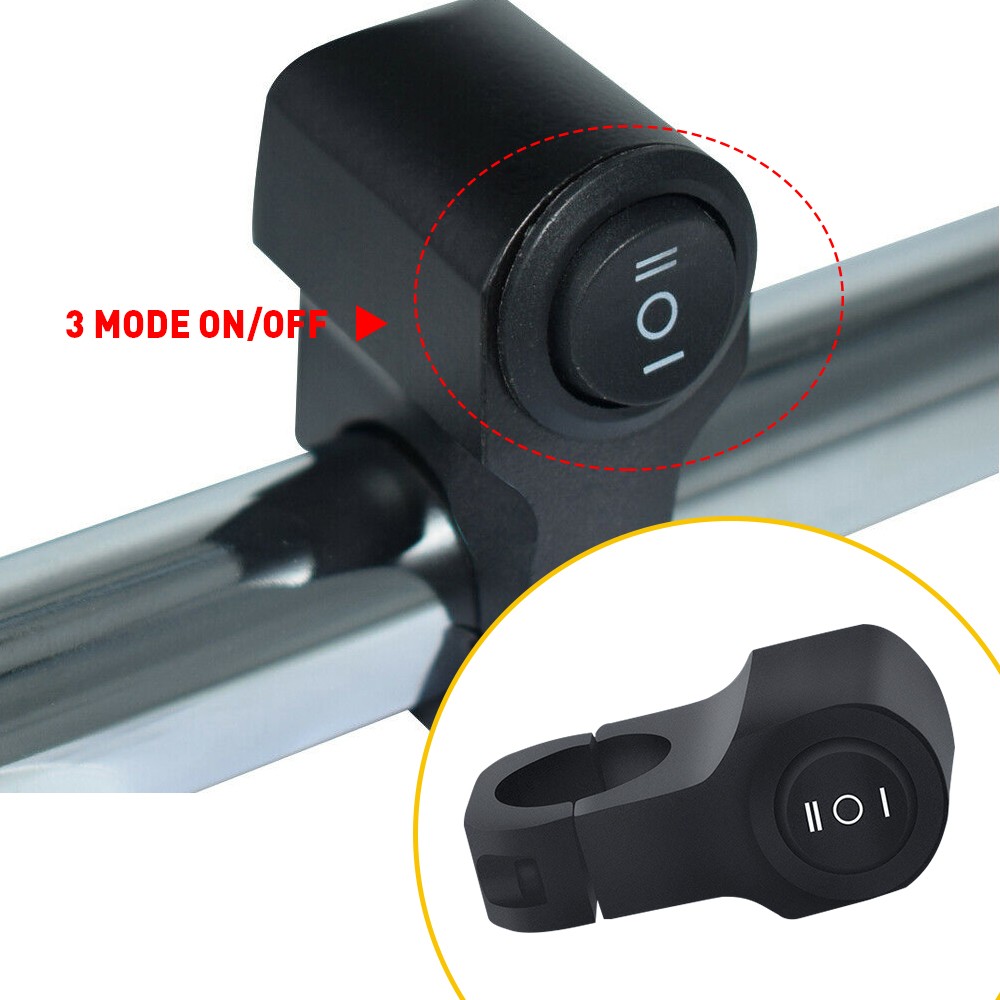 waterproof 7/8" Toggle Handlebar Switch On Off Switch For DC12V ATV Motorcycle
