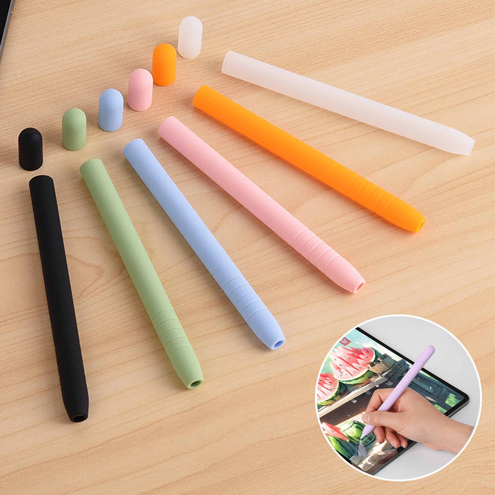 Soft Silicone Rubber Case Stylus Pen Sleeve Cover Fr Apple Pencil 3rd Gen(USB-C)