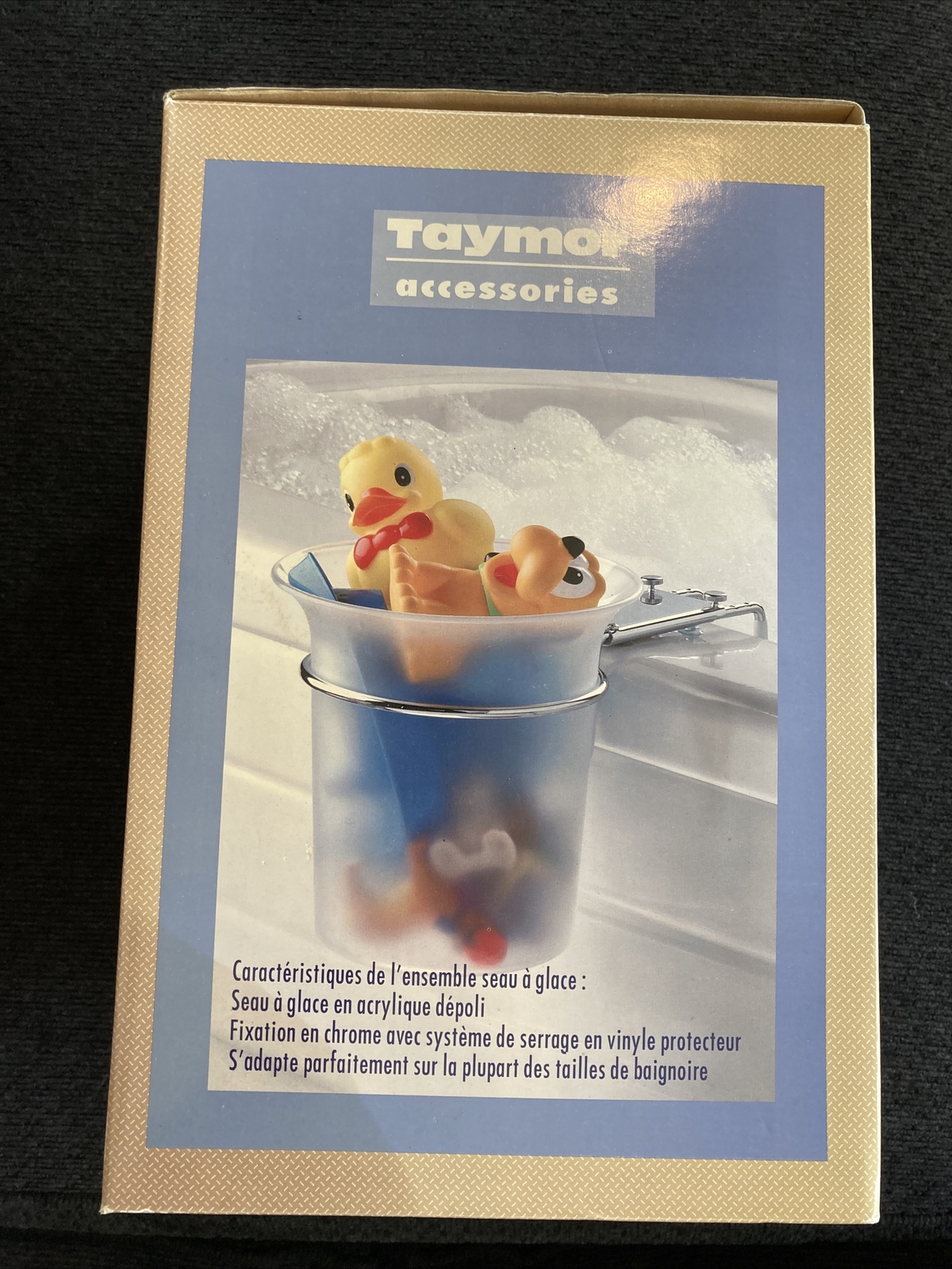 Taymor Acrylic Bathtub Ice Bucket + Holder