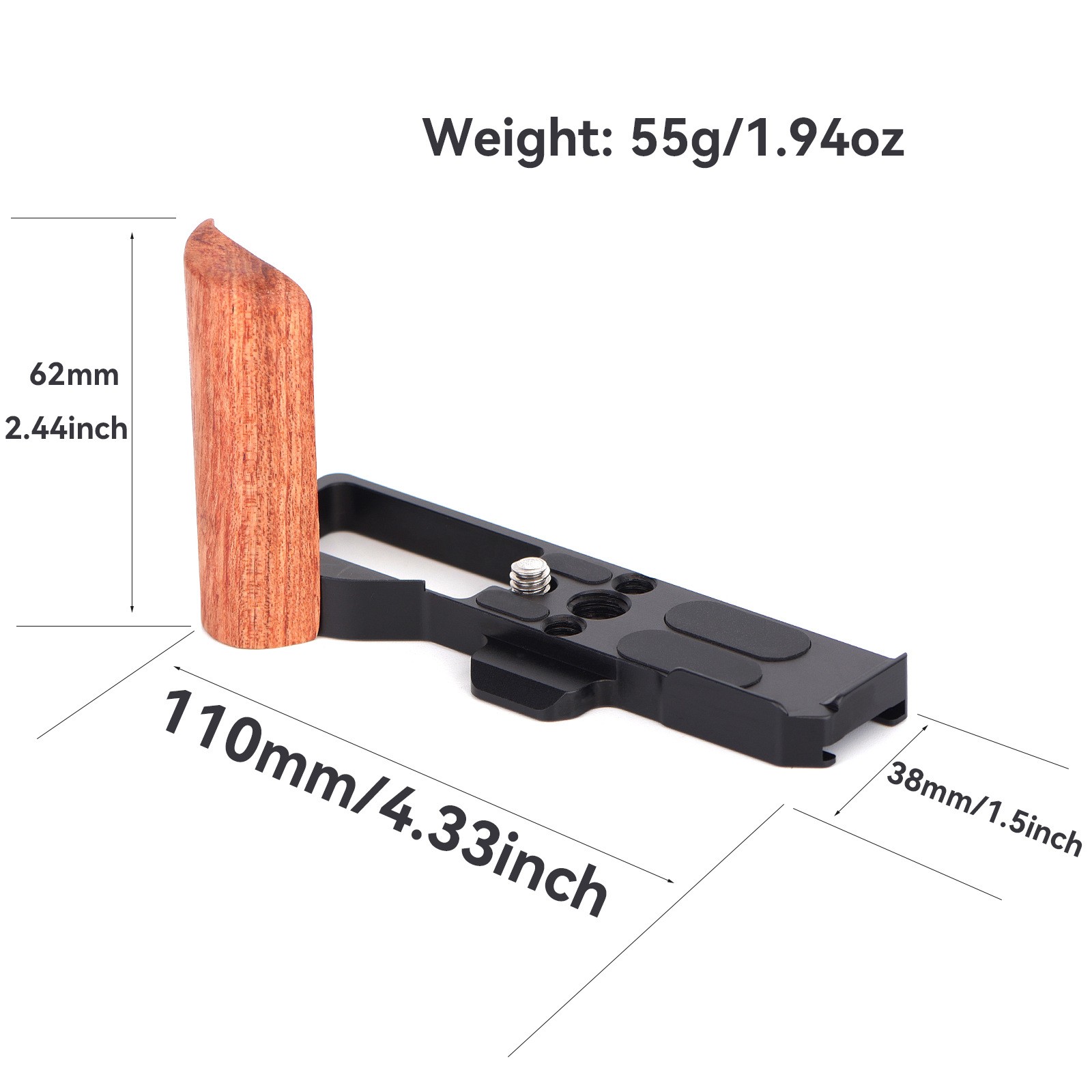Rose Wood L Hand Grip for RICOH GR4 GR IV Camera Handle