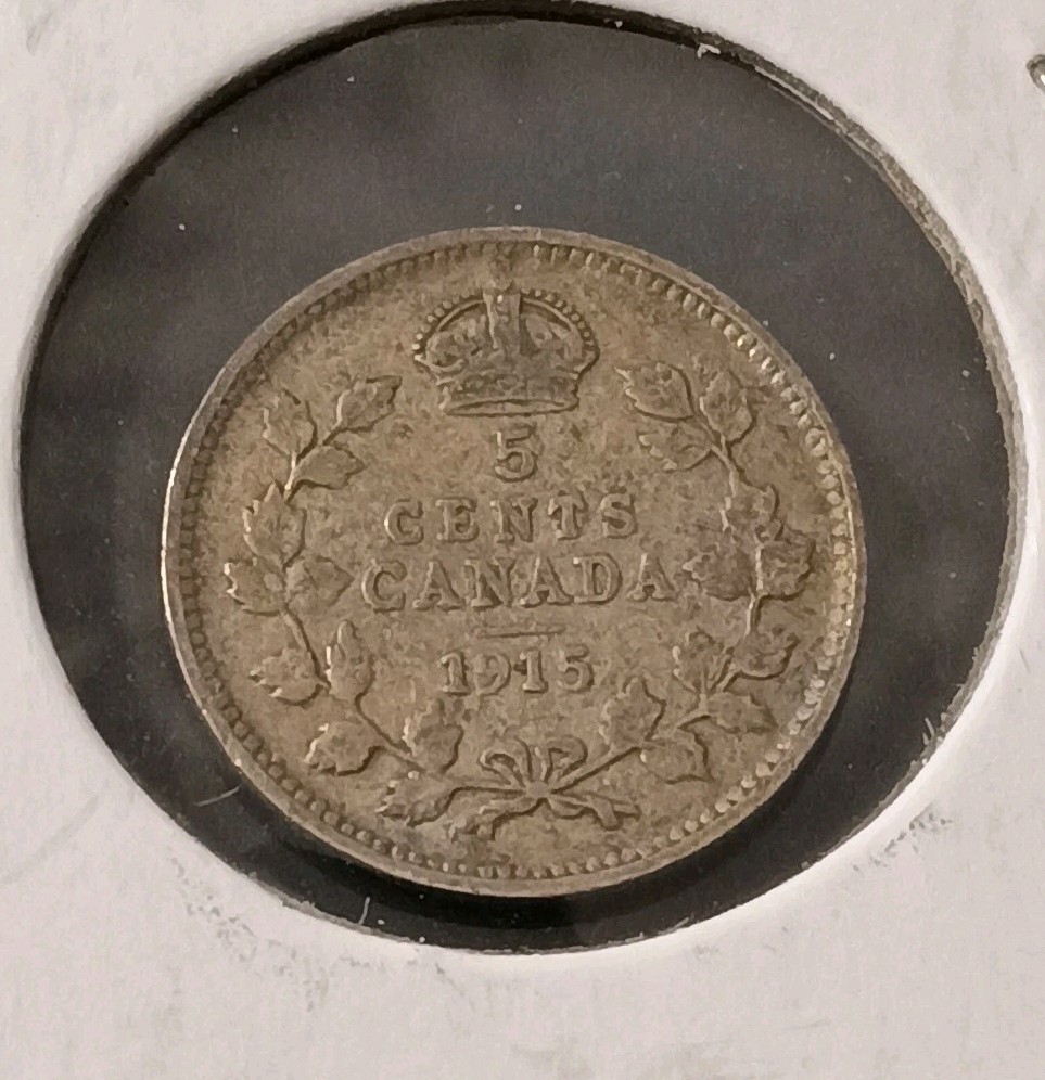1915 Canada 5 Cents - Silver (KM.#22)