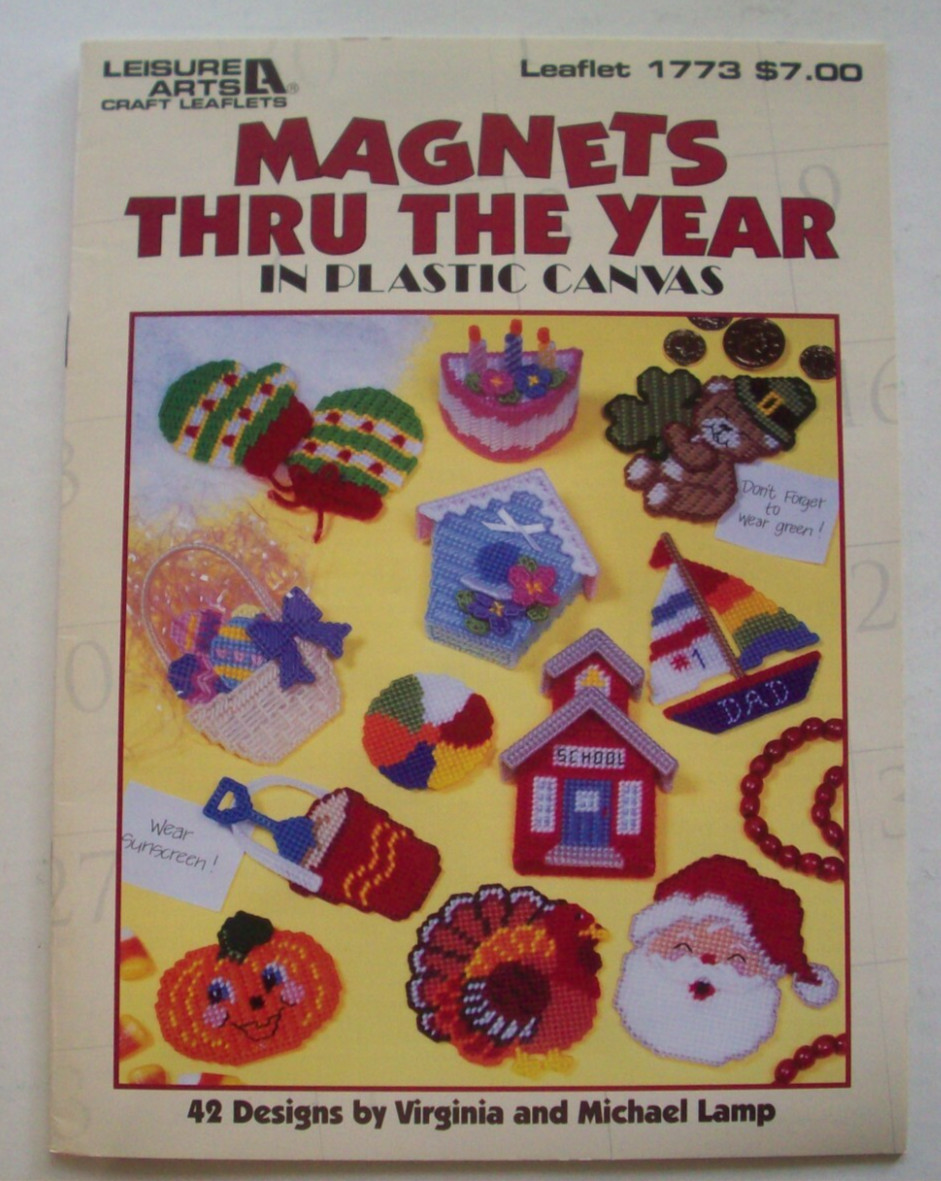 Magnets thru the Year plastic canvas pattern booklet 42 designs *A