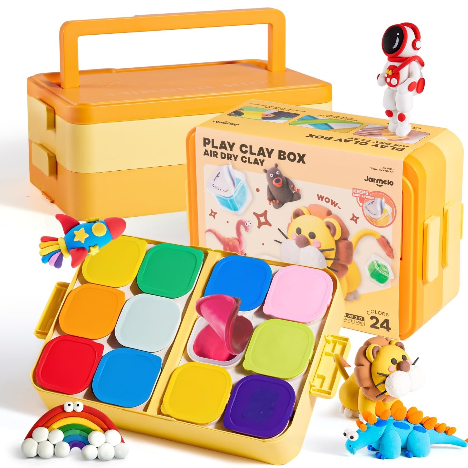 Air Dry Clay for Kids, Modeling Clay Kit with Storage Box & Sculpting Tools, ...