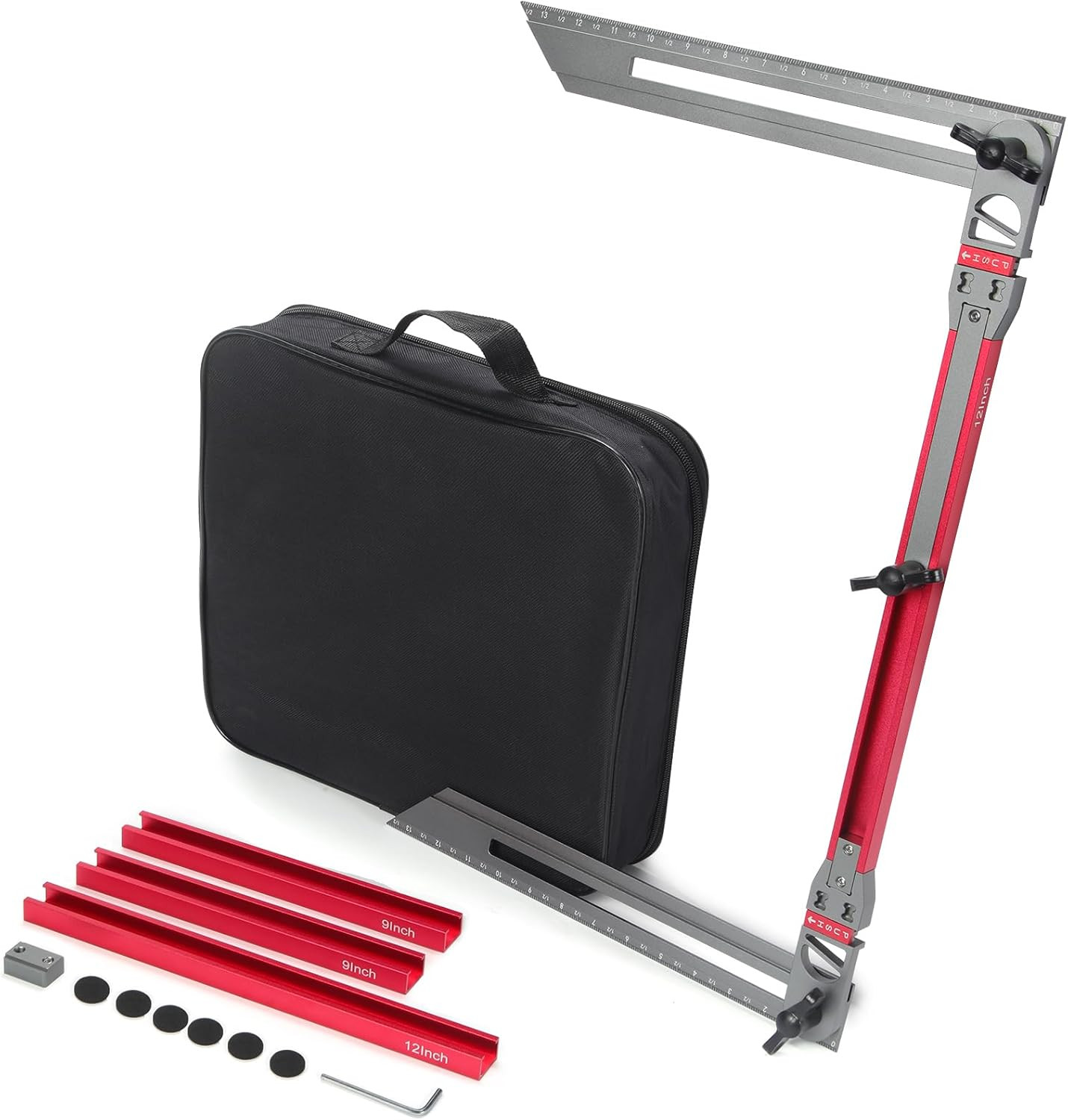 Stair Tread Template Tool – Adjustable Stair Measuring Tool for Treads and Riser