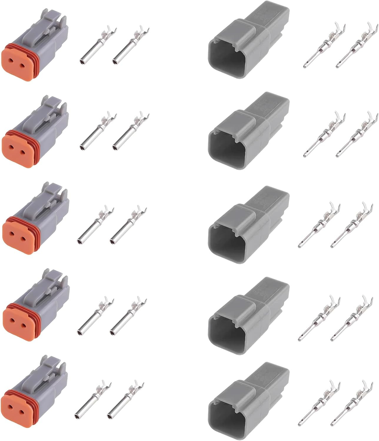 Deutsch DT 2 Pin Connector Kit Waterproof Male Female Plug Socket Quick Disc...