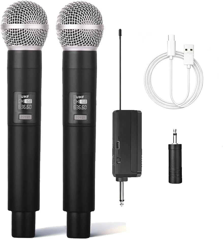 Studio Quality Wireless Karaoke Microphone Set with Durable Design & Accessories