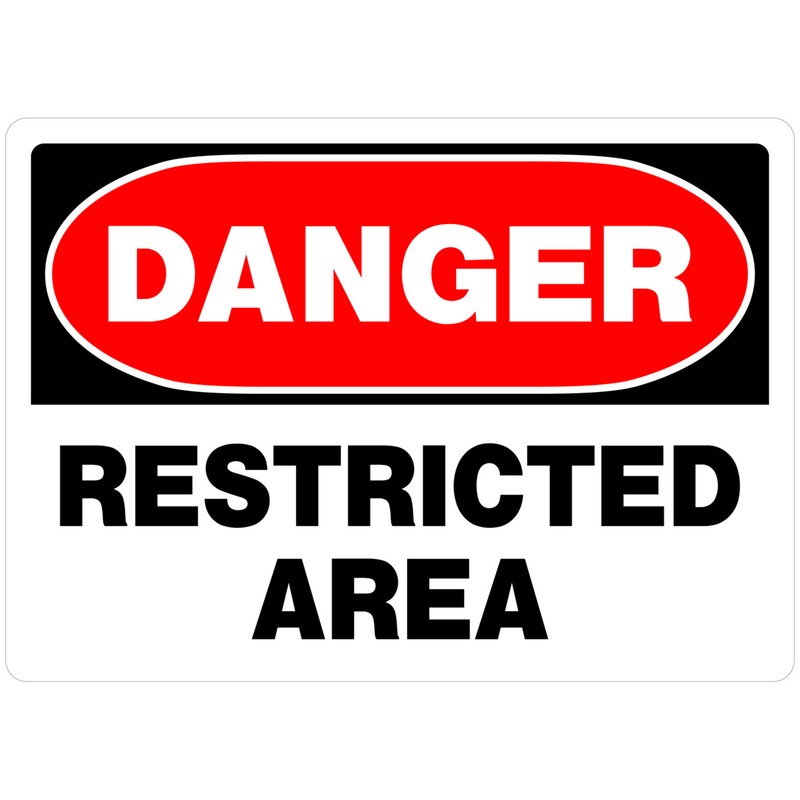 Hillman English White Danger Sign 10 in. H X 14 in. W (6-PACK)