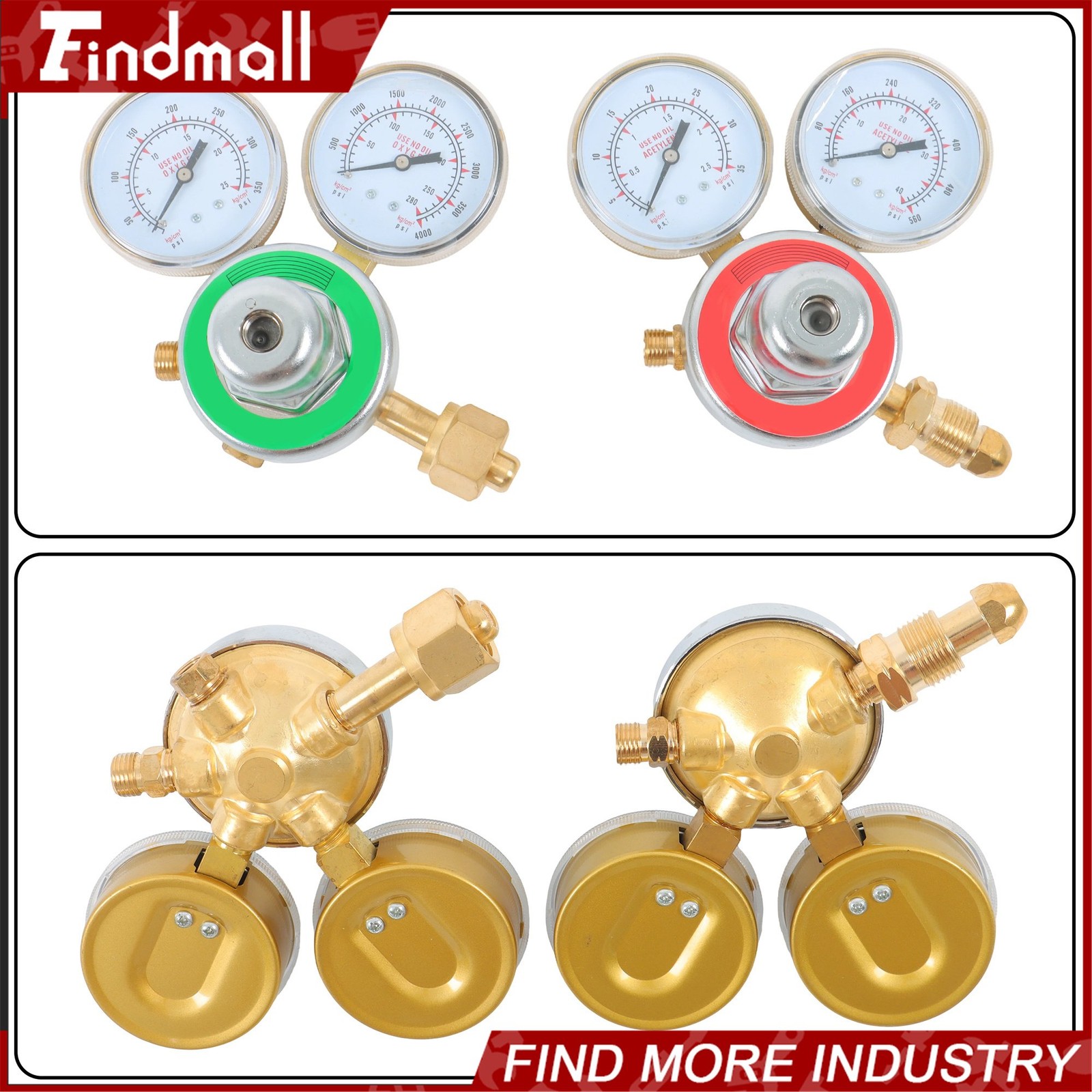Acetylene Oxygen Gas Welding Regulator Pressure Gauge Fit Solid Brass Set